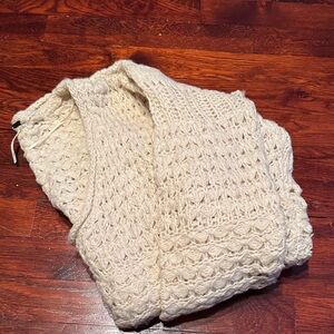 Free People Cream Knit Sweater